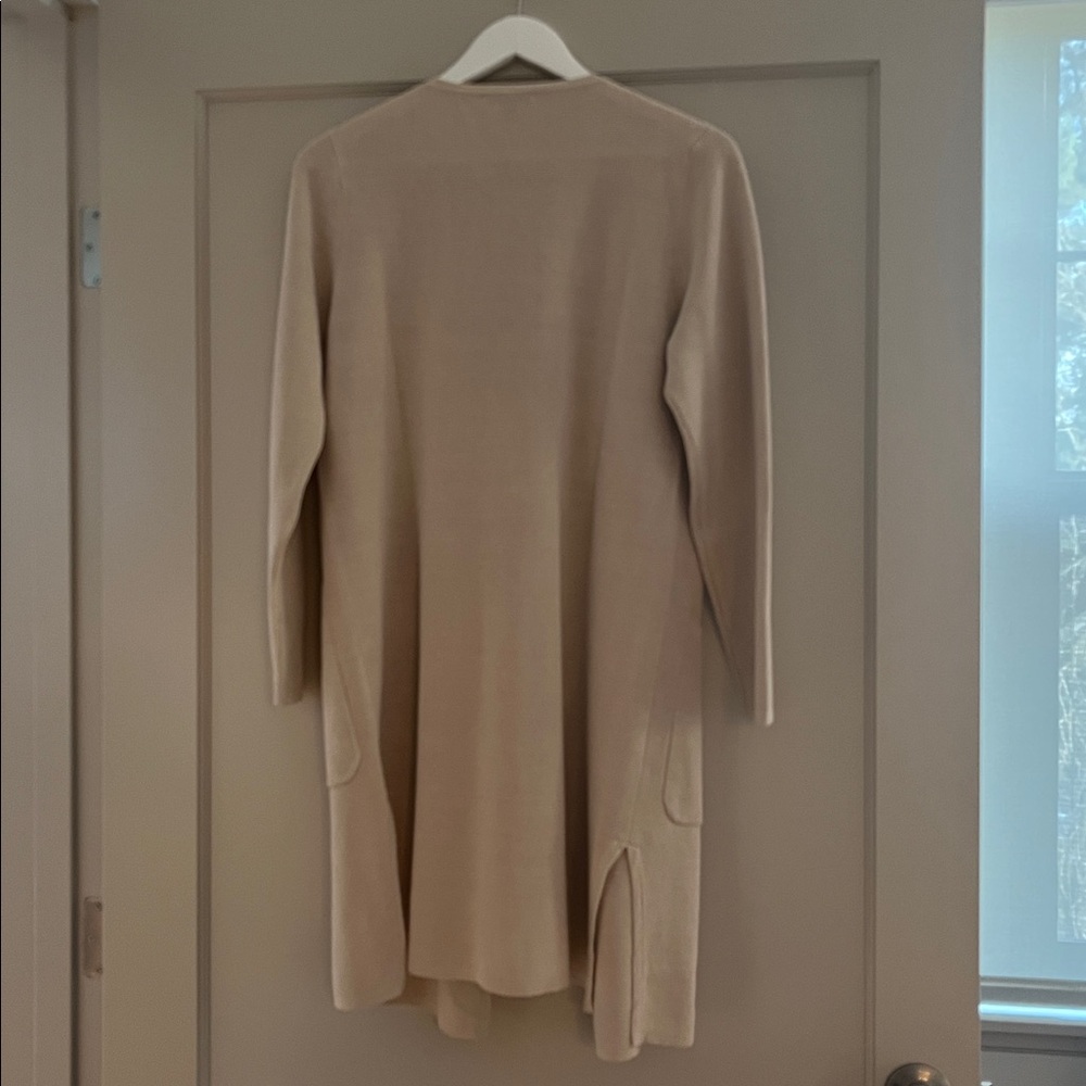 J.Crew | Juliette collarless sweater-blazer in linen blend | Cream | Size S - Picture 3 of 14